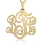 14k Gold Monogram Necklace, Classic - 1