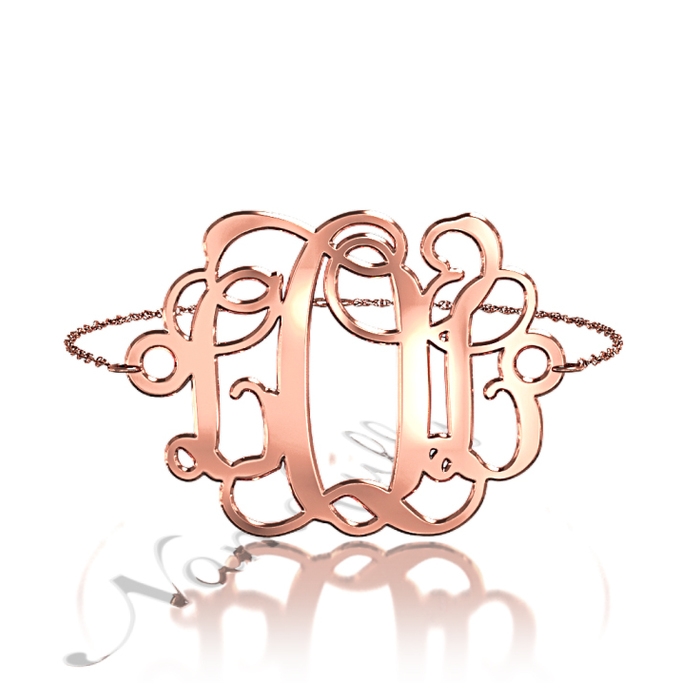 monogram bracelet rose