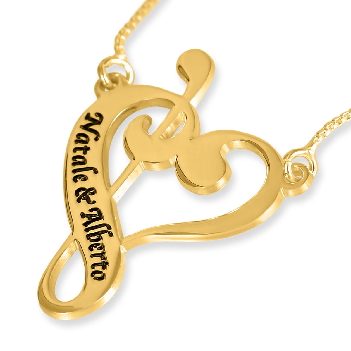 24K Rose Gold Plated Monogram Necklace