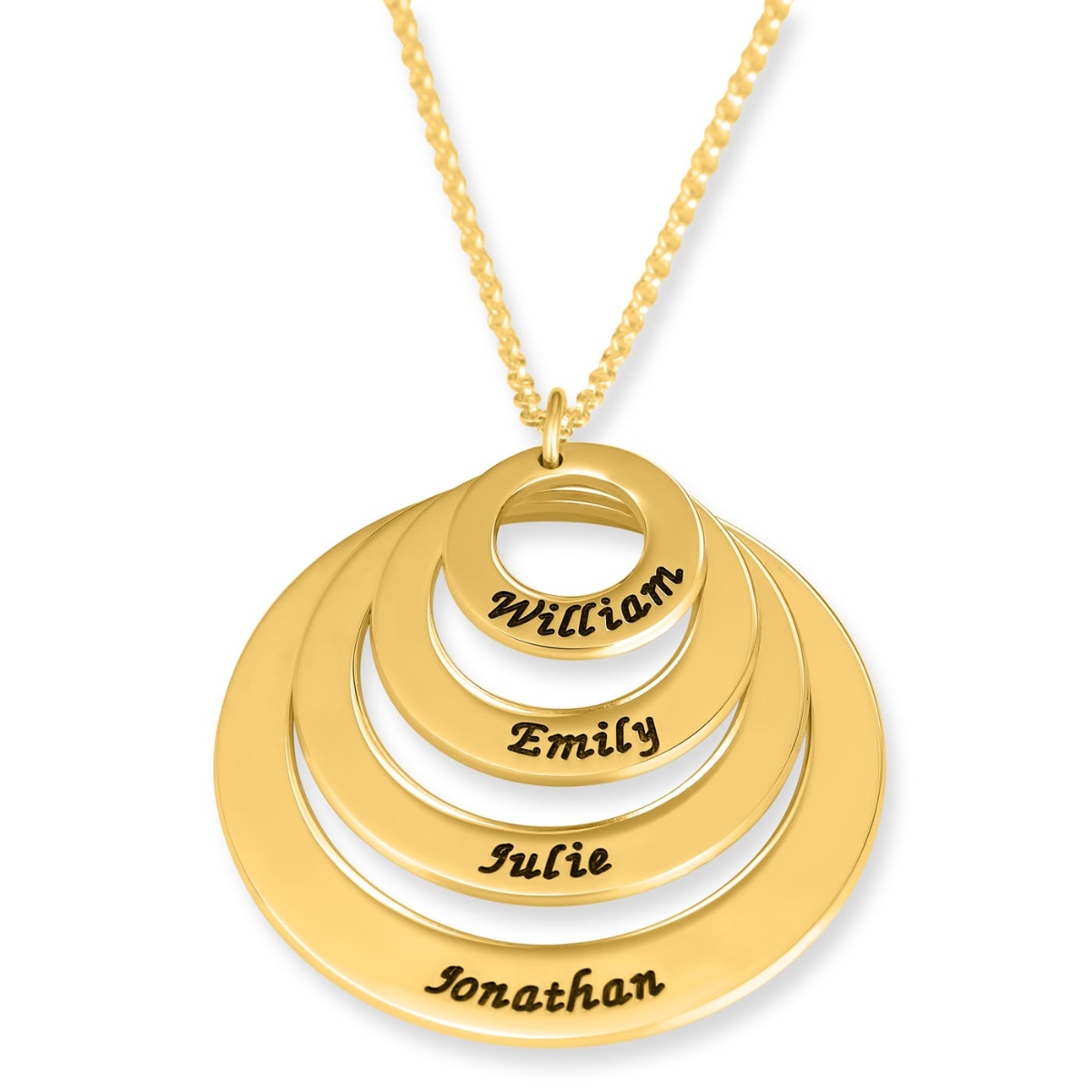 family name necklace gold