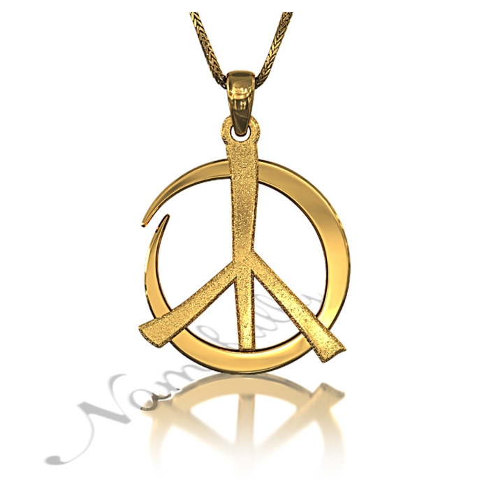 Buy Men Style Peace Sign Anjaan Slide Charm Black and Brown Leather and  Bronze Necklace Pendant For Men And Women Online at Low Prices in India -  Paytmmall.com
