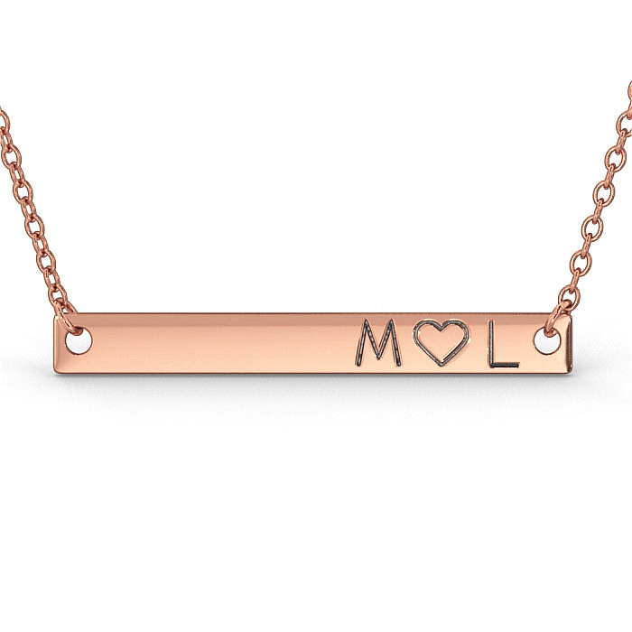 Initial Name Necklace | Couple Initial Necklace | DKJ